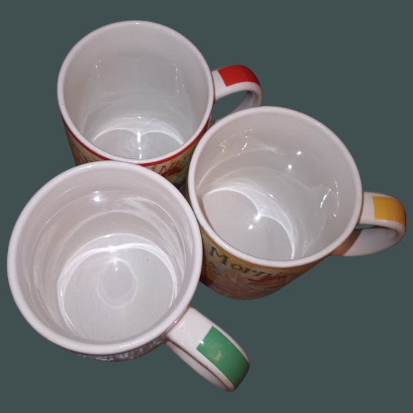 🎈VGUC Pier 1 Imports Beautiful Day Stoneware Mugs Set of 3 Rooster Design 4.25" - Picture 8 of 9